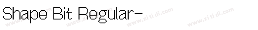 Shape Bit Regular字体转换